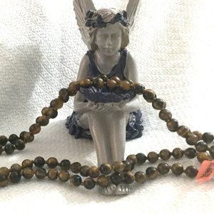 Tiger Eye Bead Endless Necklace 34 inches NEW